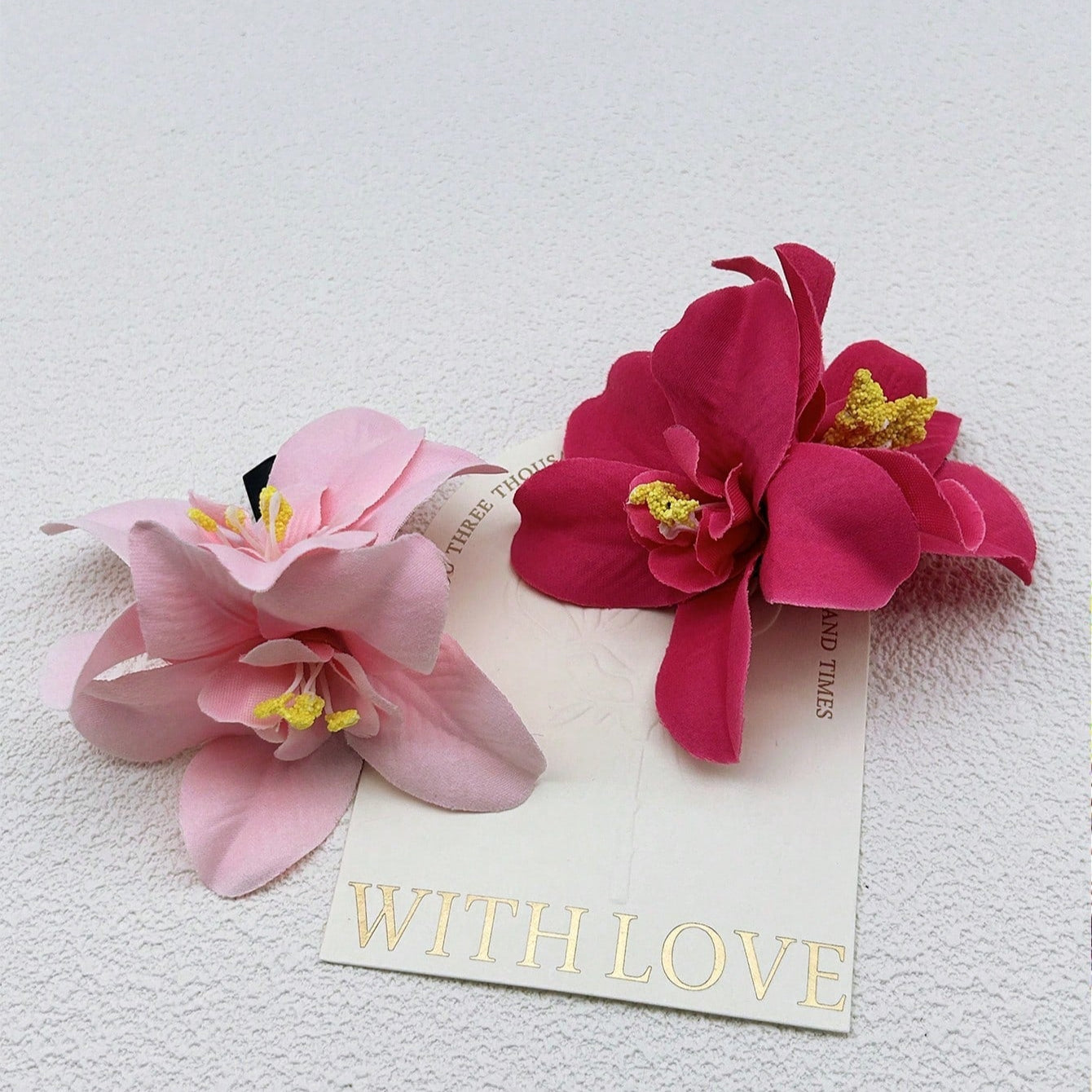 2pcs Artificial Flower Decor Hair Clip Hair Accessories
