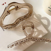 3pcs Tea Colored Solid Color Cloud Shaped Plastic Hair Clip