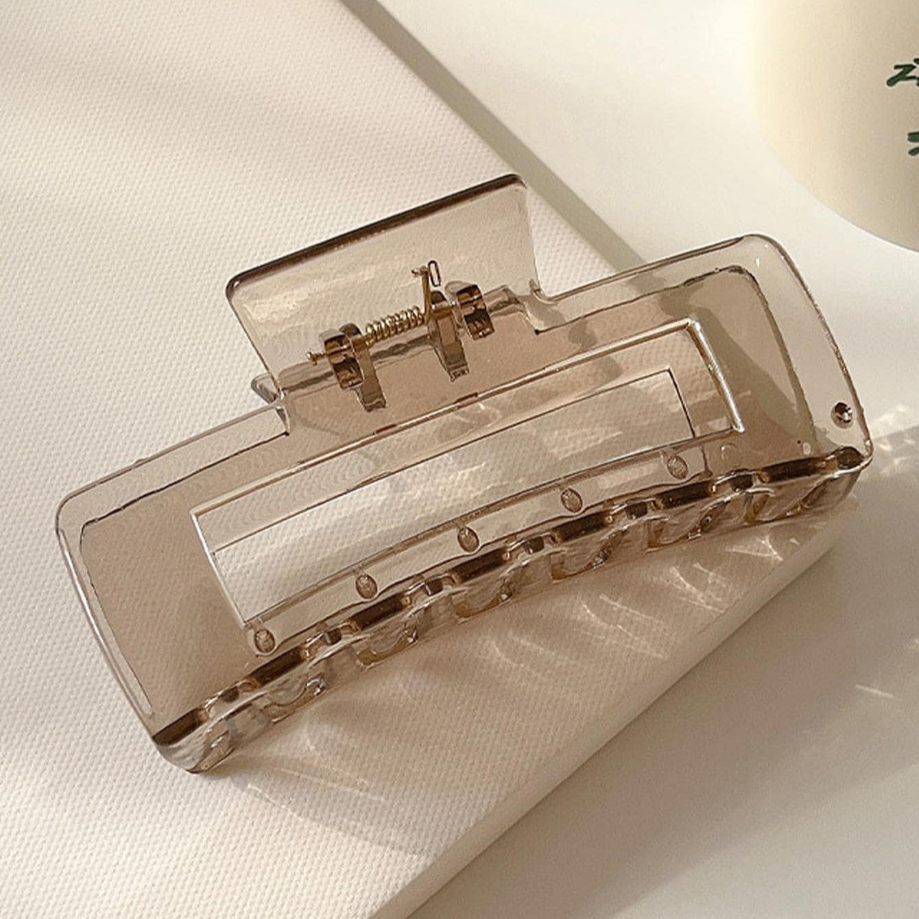 3pcs Tea Colored Solid Color Cloud Shaped Plastic Hair Clip