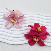 2pcs Artificial Flower Decor Hair Clip Hair Accessories