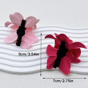 2pcs Artificial Flower Decor Hair Clip Hair Accessories