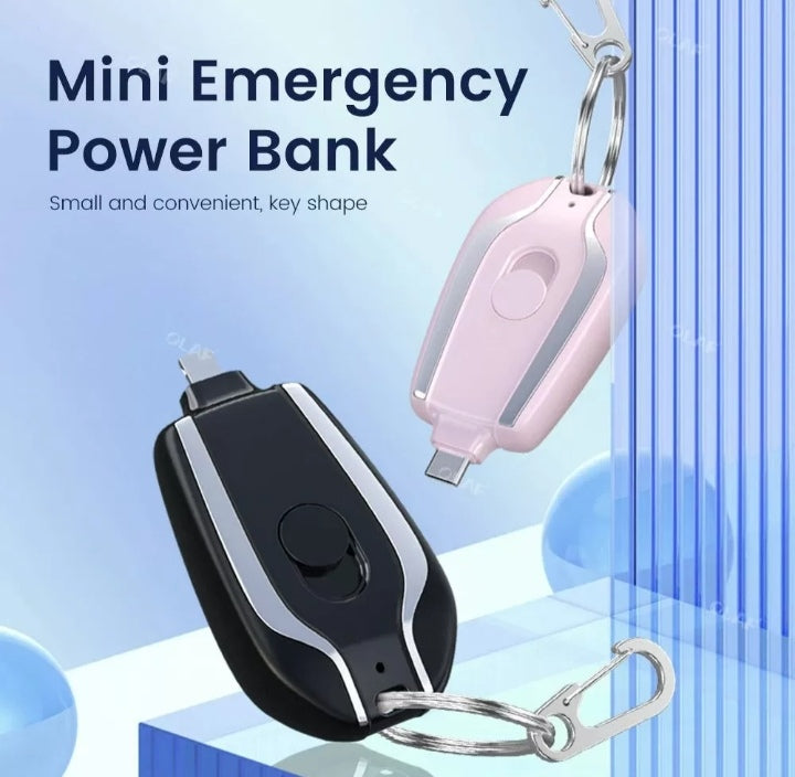 1500 MAH Mini Portable Keychain Phone Charger Emergency Power Banks