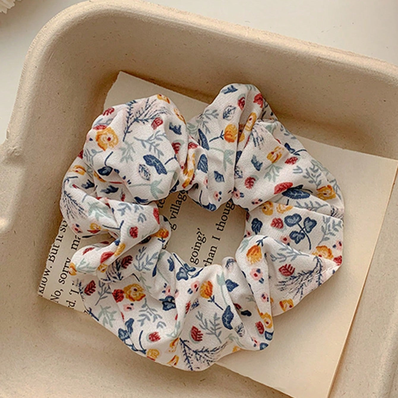 5pcs Floral Printed Hair Ties