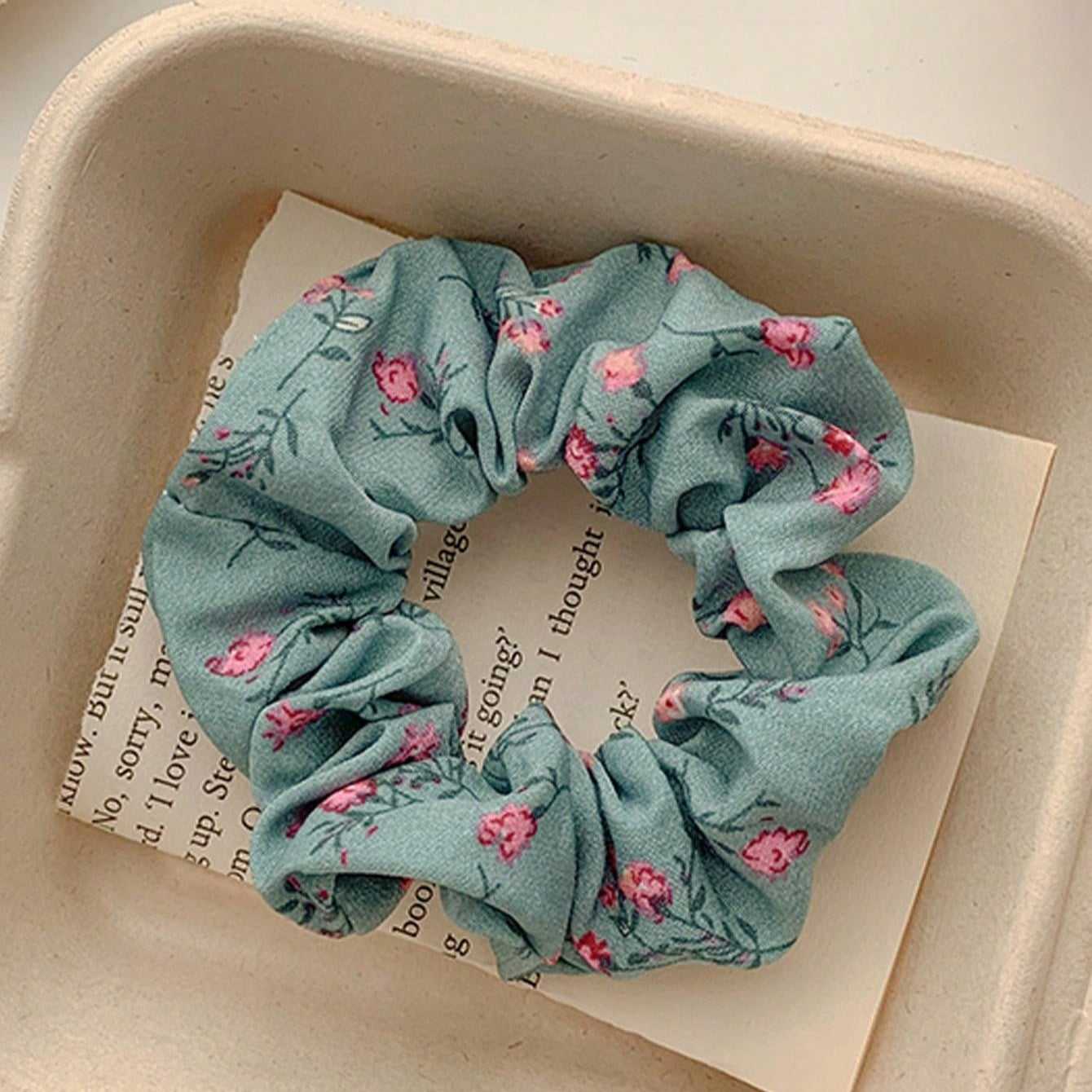 5pcs Floral Printed Hair Ties